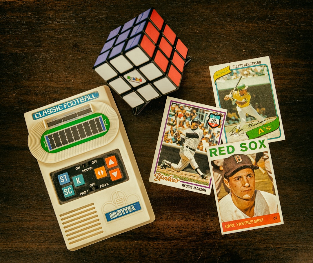 Vintage sports cards representing the rise of card shops and organized collecting