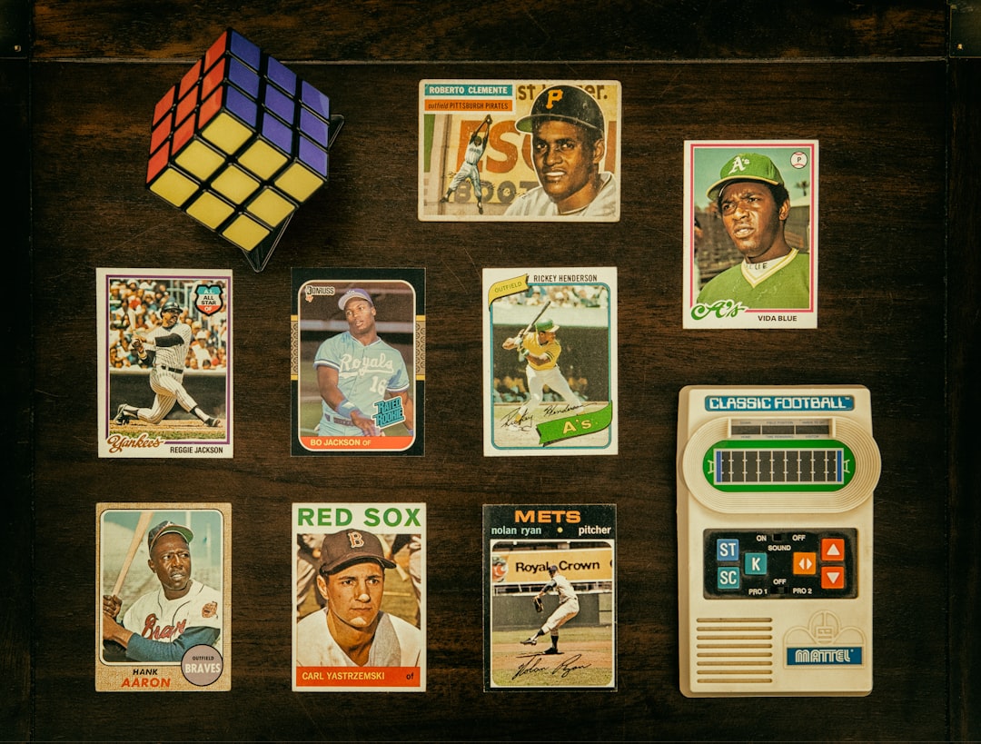 Vintage baseball cards representing the postwar boom